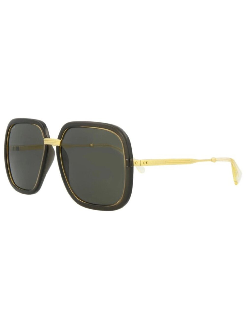 New Gucci Women's Sunglasses Mens Grey Gold Grey
